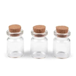 Glazen Flesje Met Kurk 3,4 Cm