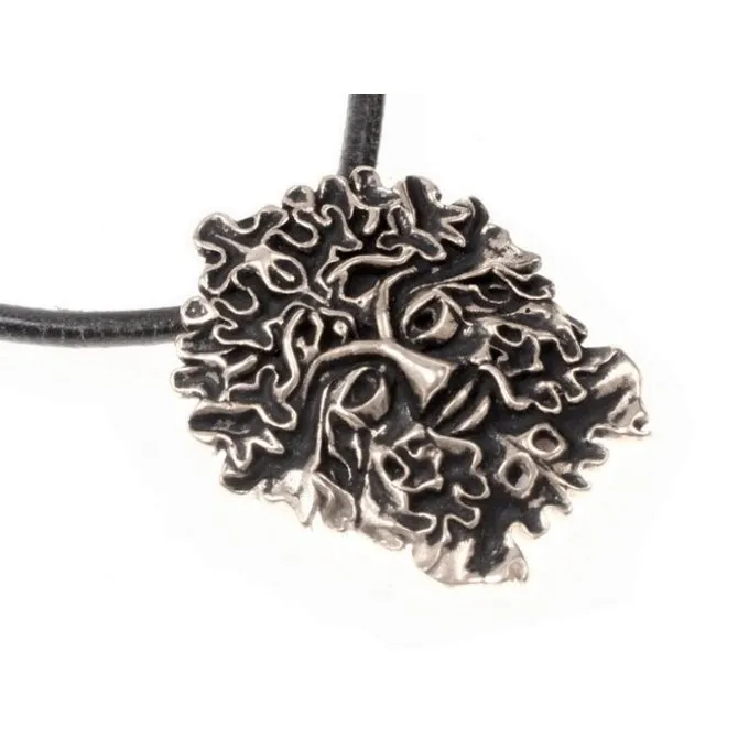 Green Man Amulet, Verzilverd 3 Green Man Amulet, Verzilverd