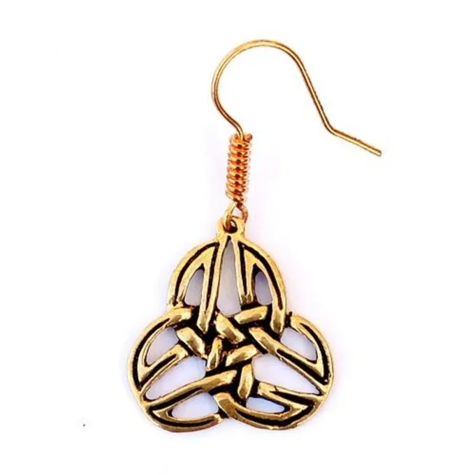 Keltische Triskelion Oorbellen Mabinnogion, Brons 3 Keltische Triskelion Oorbellen Mabinnogion, Brons
