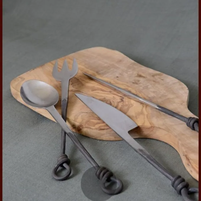 Ulfberth Middeleeuwse Bestekset Roestvrij Staal 4 Ulfberth Middeleeuwse Bestekset Roestvrij Staal - Afbeelding 2