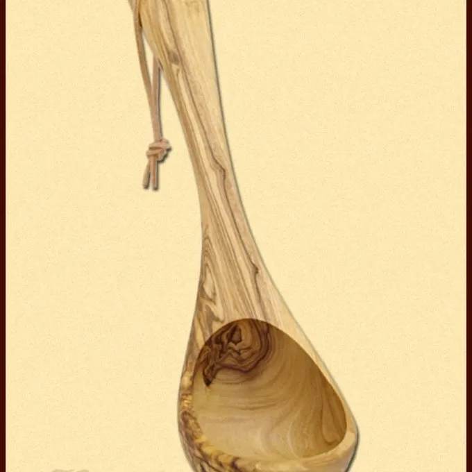 Olijfhouten Opscheplepel, 30 Cm 3 Olijfhouten Opscheplepel, 30 Cm